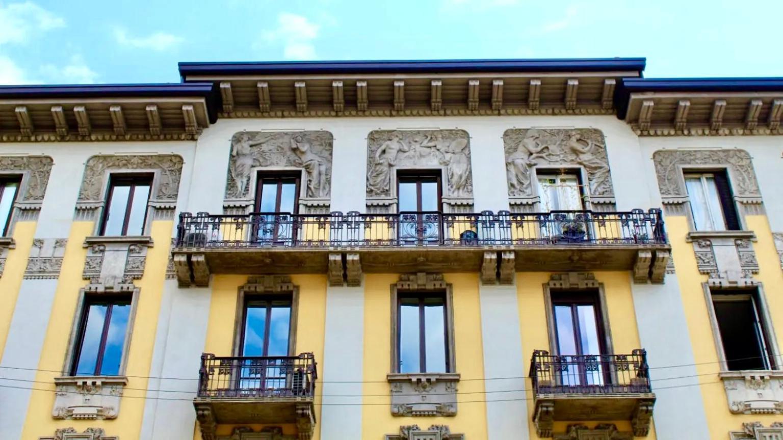 Luxury Room In Central Art Nouveau Building Next To Metro Station Milano Exterior foto